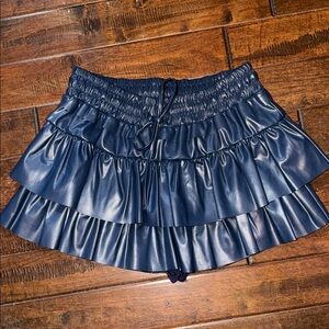 Navy Blue Ruffled Women's Skirt